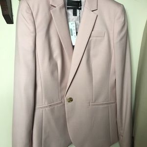 J Crew Super 120s light pink suit jacket (w/skirt)